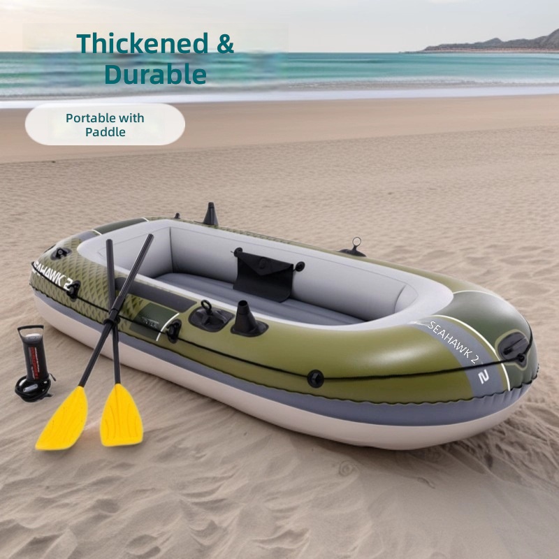 Fishing Kayak Inflatable - Barco Inflável, Capacidade para 2-4 Pessoas,