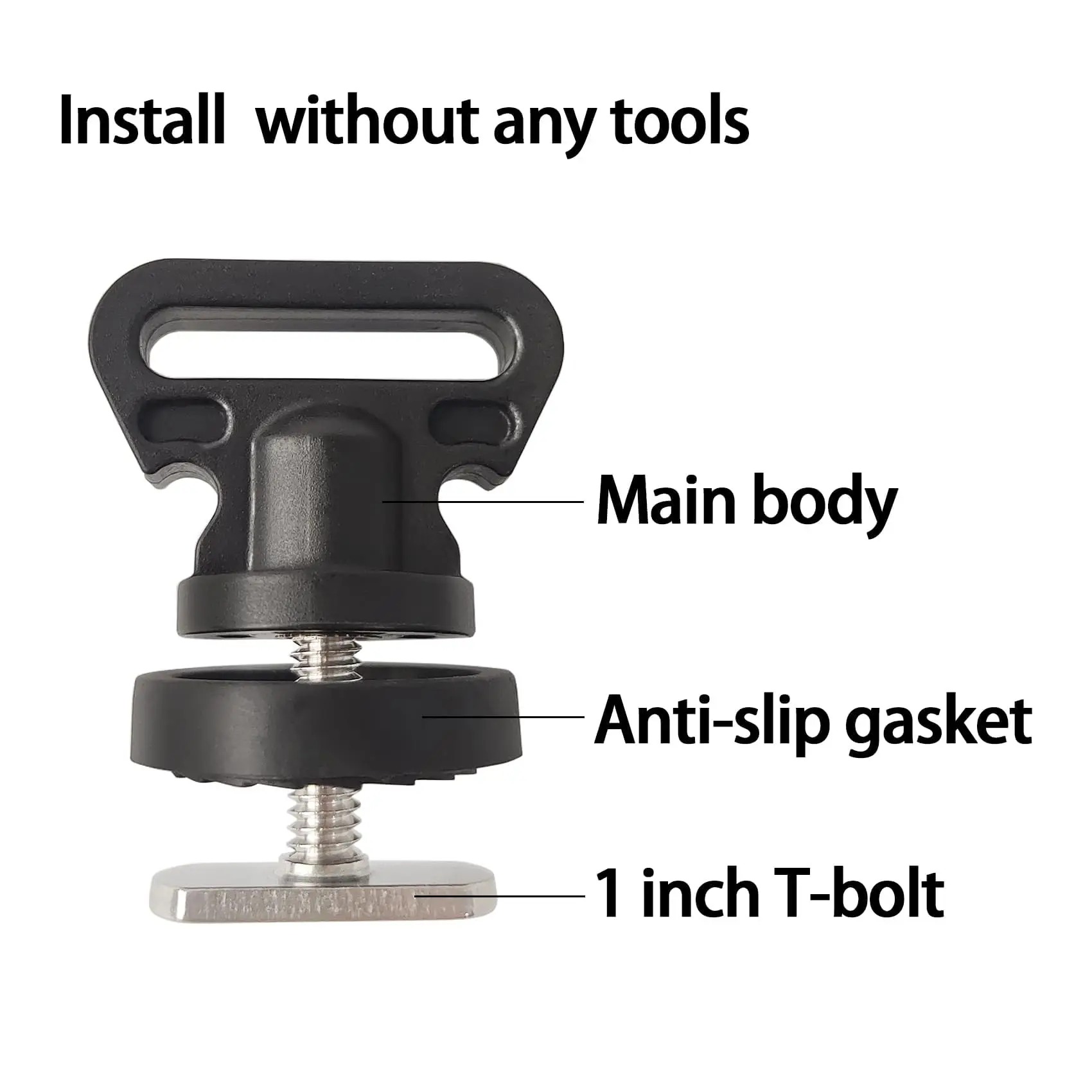 Fishing Kayak Rod Holder - Faixa de caiaque para baixo, montagem